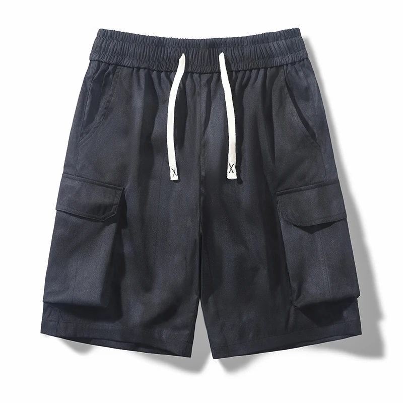 New Korean Summer Multi Pocket Workwear Shorts Men'S Fashionable Versatile Loose And Breathable Tie Dye Casual 5-Point Pants