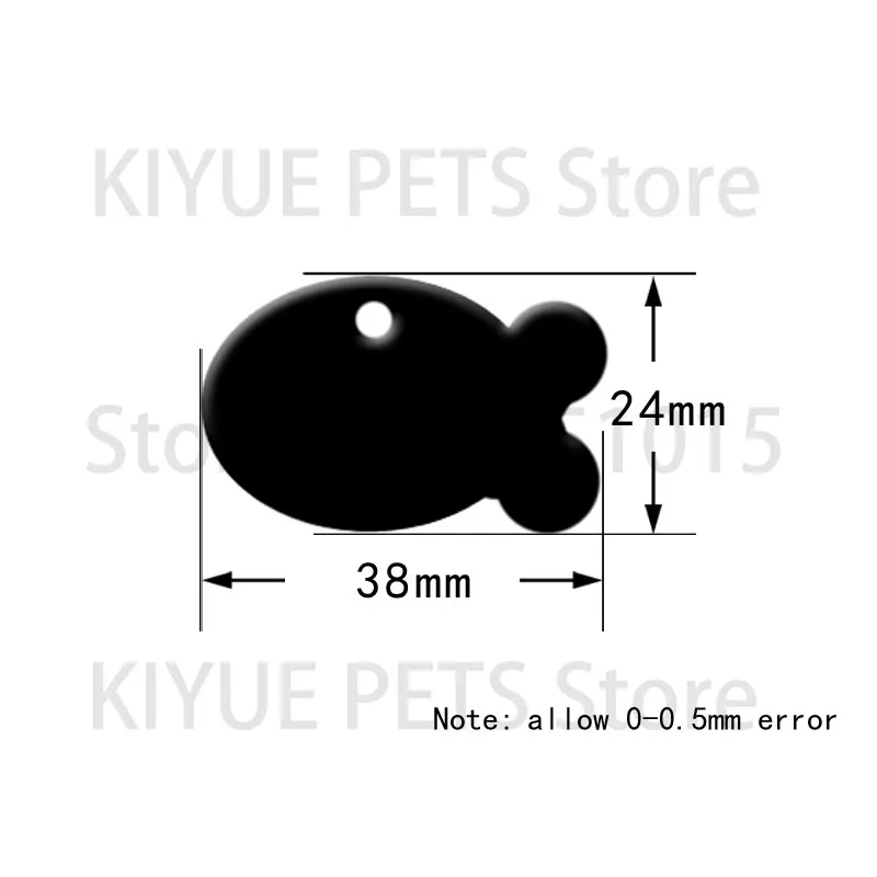 Placa de identificación para perro grabada con nombre – forma pez - imagen 2