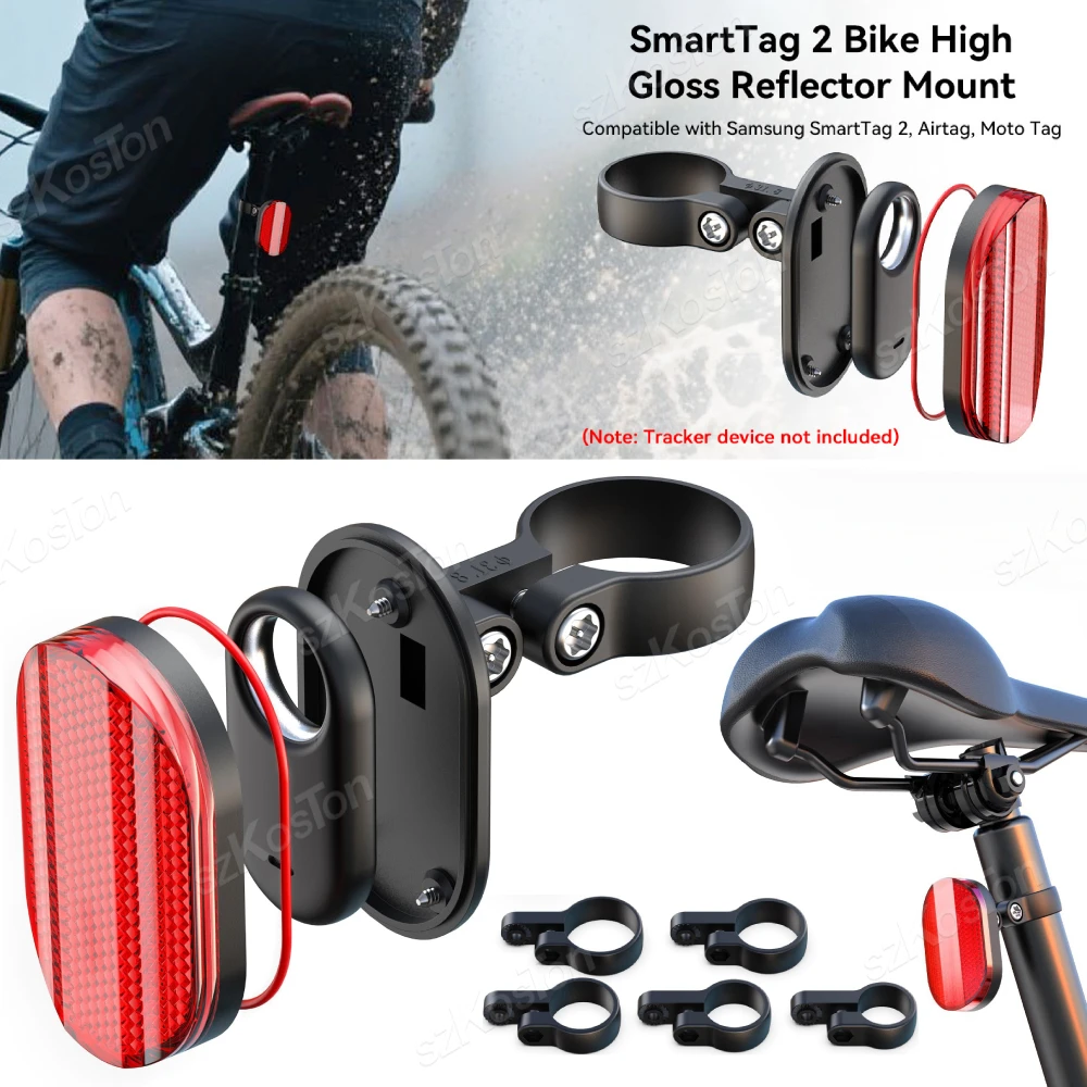 

Велосипедное крепление для Samsung SmartTag 2, держатель Moto Tag и AirTag, скрытый водонепроницаемый противоугонный велосипедный отражатель, чехол для GPS-трекера