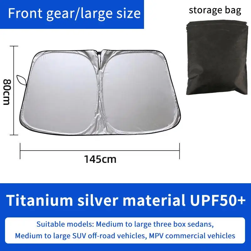 Car Windshield Sun Shade Foldable UV Block Heat Insulation Universal Fit for Sedan SUV Auto Summer Parking Accessories