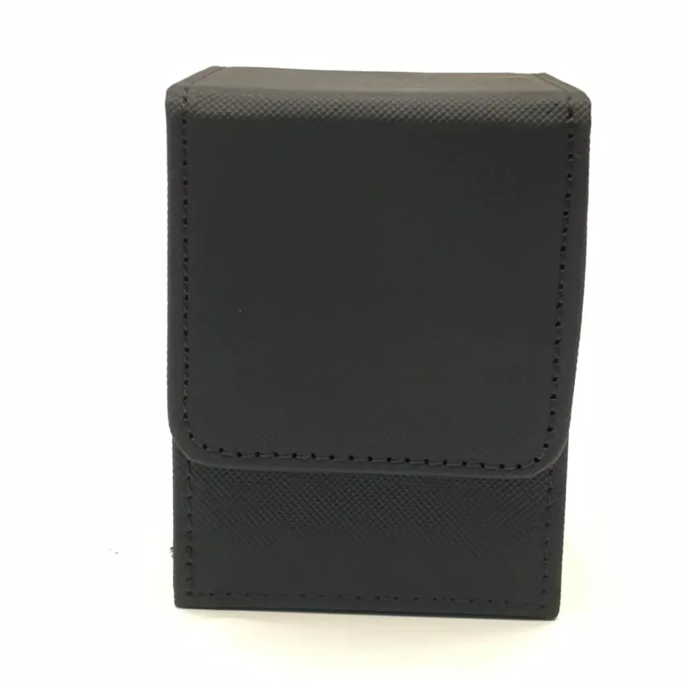 Caja de Cartas Compatible con Más de 100 Cartas con Funda Individual, Caja de Cartas de Comando de Cuero Compatible con Mazos de Cartas MTG, Caja de Cartas de Juego