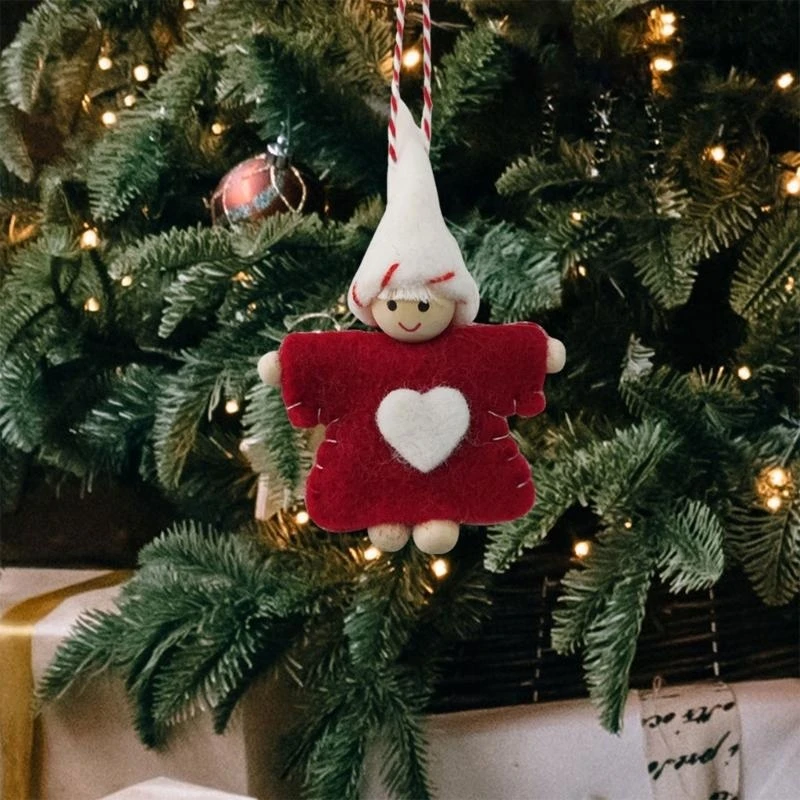 10 Pcs Dolls Ornaments Small Pendant Christmas Tree Hanging Decorations