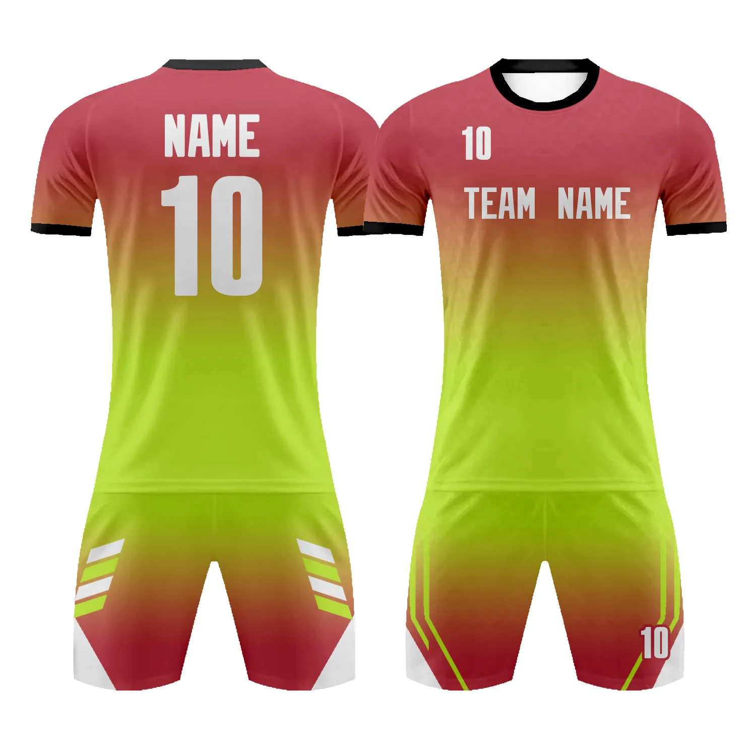 

Custom Gradient Soccer Jersey and Short Sets Quick Dry Sports Team Training Uniform Knit Personalized Name Number Logo