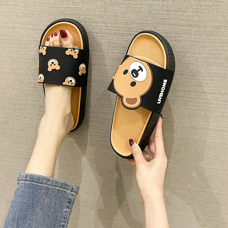 Slippers Casual Shoes Platform Low Slides Luxury Flat Rubber Soft Leisure Fabric Rome PU Flat Shoes Female Ladies\' Slippers Plat