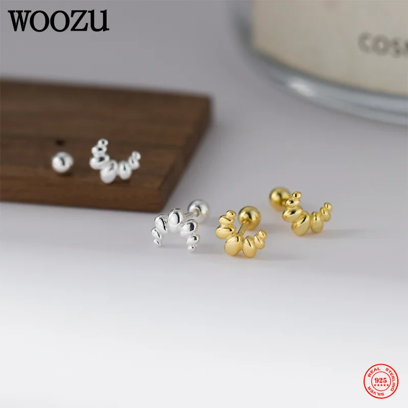 

Модные серьги WOOZU из стерлингового серебра 925 пробы для женщин и девушек, минималистичные серьги для ушей, аксессуары для пирсинга, ювелирные изделия, подарки