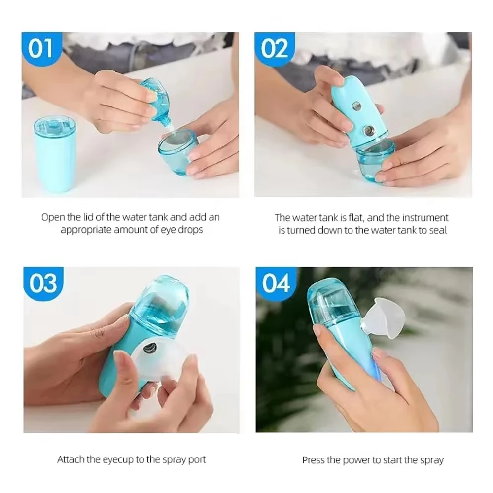 Eye Moistener Nano Sprayer Dry And Astringent To Relieve Fatigue Portable USB Charging Eyewash Dry Eye Atomization Humidifier