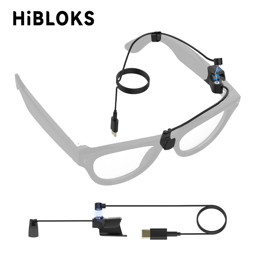 

Hibloks Magnetic Charging Cable for Ray-Ban Meta Wayfarer Skyler Headliner (GEN1 GEN2) & Oakley HSTN Glasses Glasses Accessories