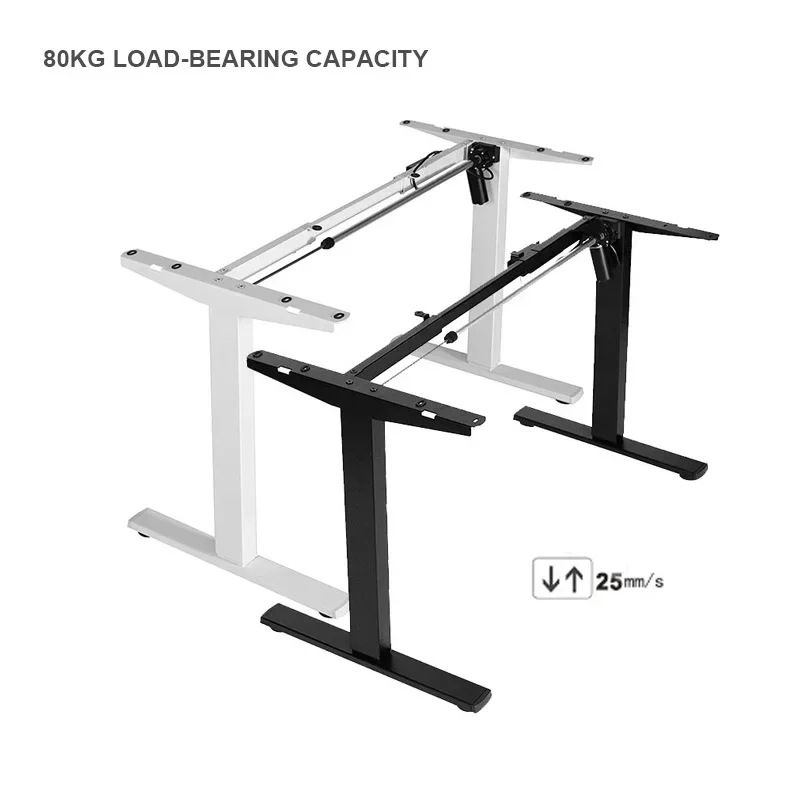 Single Motor Height Adjustable Electric Standing Desk Frame Two-Stage Steel Automatic Lift Stand Up Desk with Smart Keyboard  EU