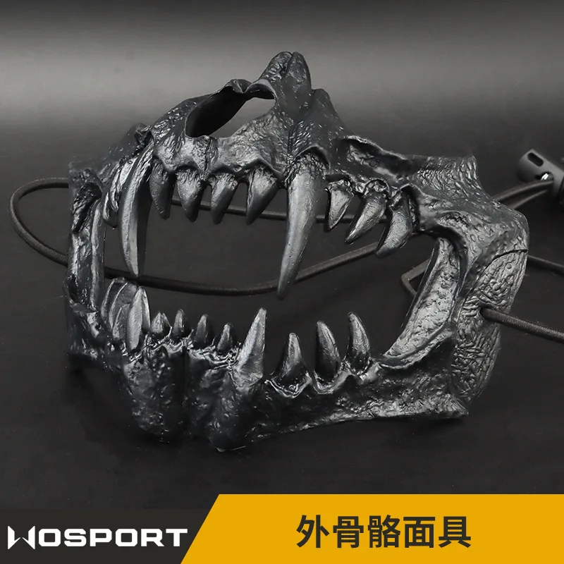 WOSPORT Exoskeleton Beast Half Face Mask Halloween Party Movie Styling Props Outdoor Tactical Equipment