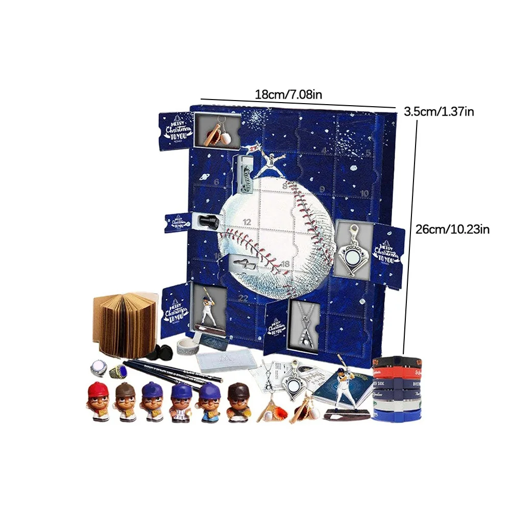 Baseball Advent Calendar 2024 24 Days Christmas Countdown Calendar Christmas Advent Calendar Xmas Gift for Kids Boys