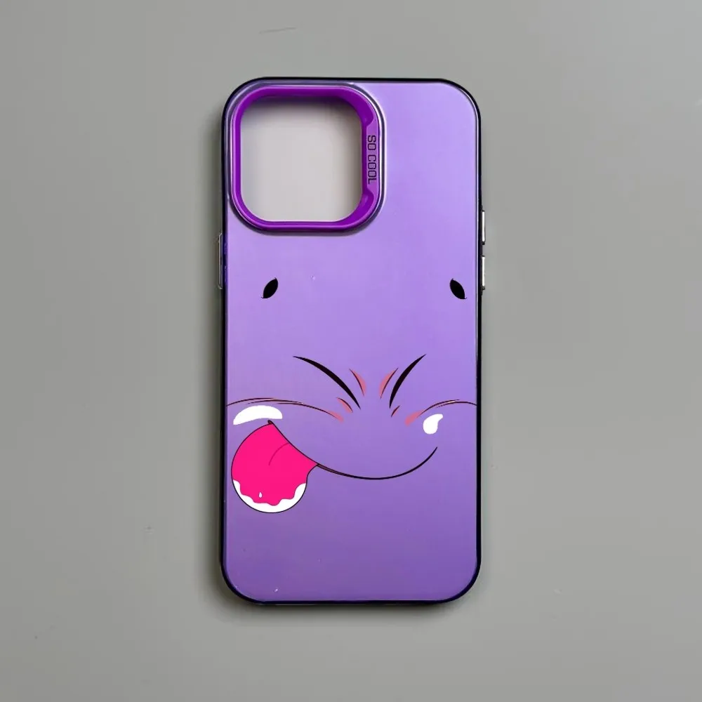 Cute Cartoon Face Phone Case IMD Color Silver Shell For IPhone 16 15 14 13 12 Pro Max Plus