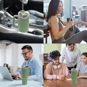 Pro víko s výklopným brčkem Stanley 20 oz 30 oz, náhradní trojitý nepropustný kryt hrnku, příslušenství k uzamykání víka odolného proti rozlití 8 nejlepší prodej Brčko Stanley Tumbler - №4