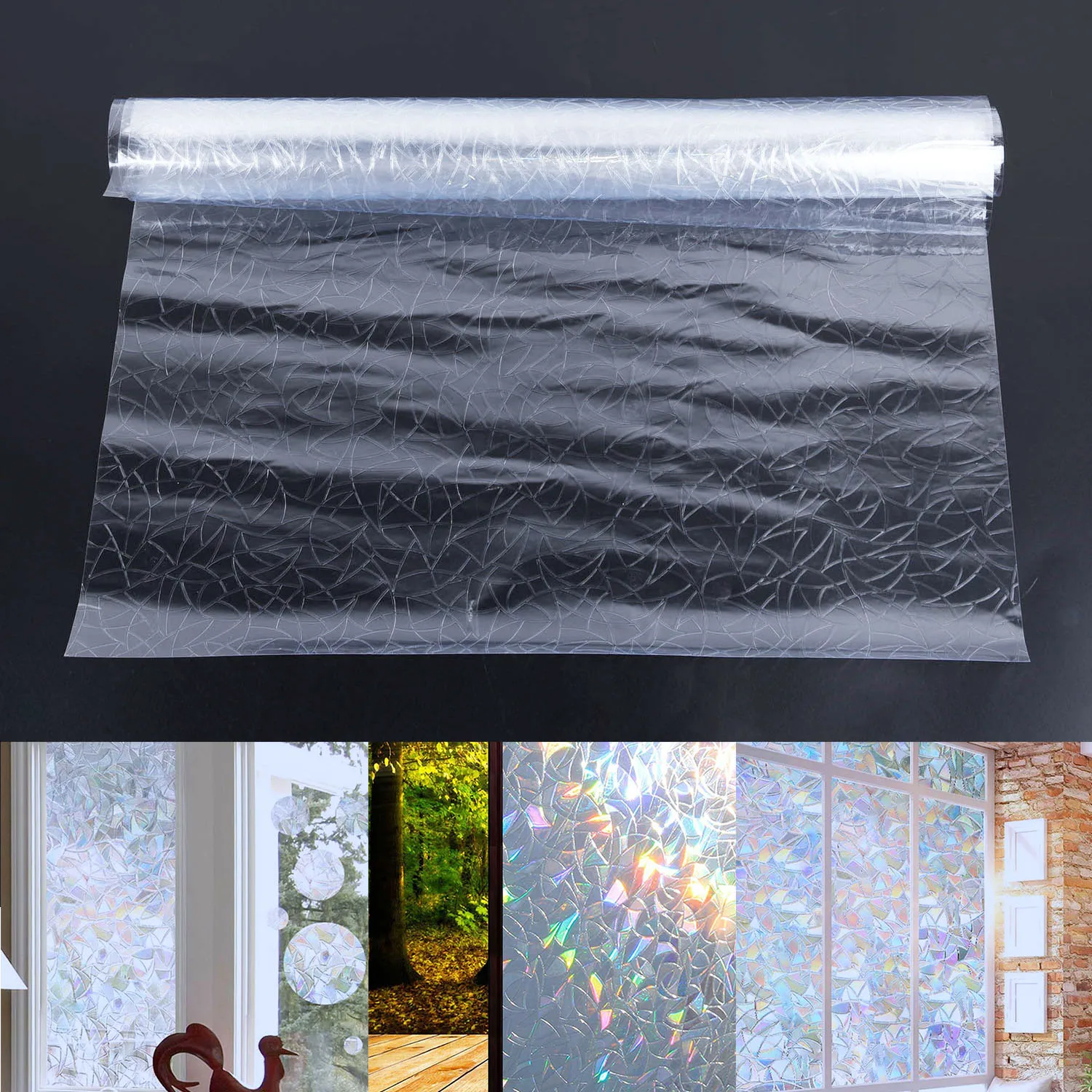 Static Decoration Electrostatic adsorption Window Sticker Background 45*100CM Home PVC Easy installation Panel 3D