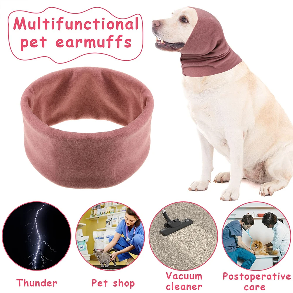 Cubierta de oreja de perro para mascotas, Snoods, a prueba de sonido, sin solapa, orejeras para perros, ladrido y baño, bufanda de oreja cálida para