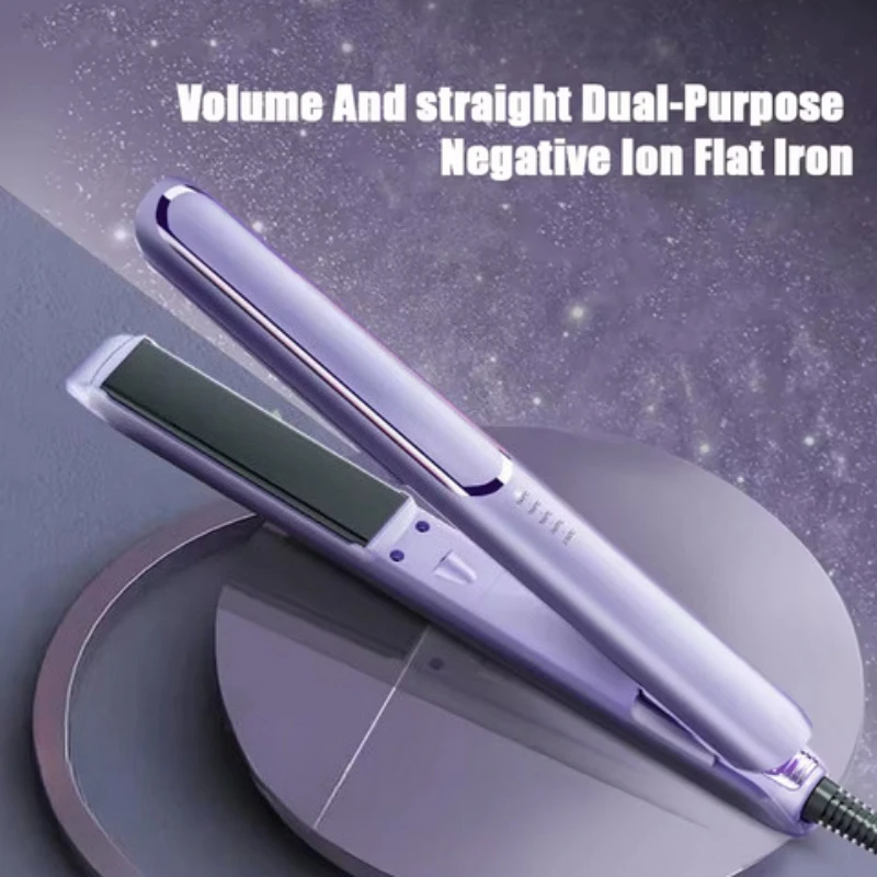 Negative Ion Flat Iron Hair Straightener Curler 10s Fast Heating Pro Ceramic Straightening Curling Iron With Automatic Shut off