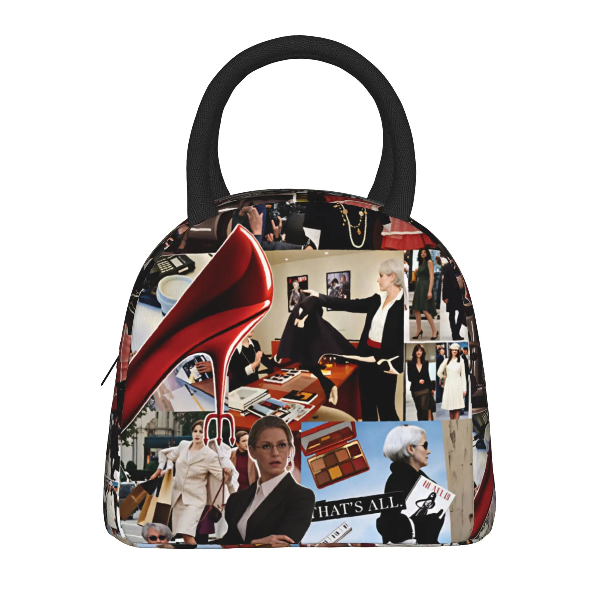 The Devil Wears Pradad Lunch Bag Film Funny Lunch Box Portable Zipper Thermal Lunch Bags For Girls Oxford Custom Cooler Bag