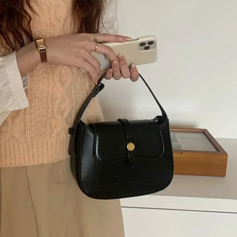 Korea Style Niche New Retro Women's Bag Elegant Luxury All-Match Small Handbags Trendy Shoulder Underarm Hobo Bags Designer Bags