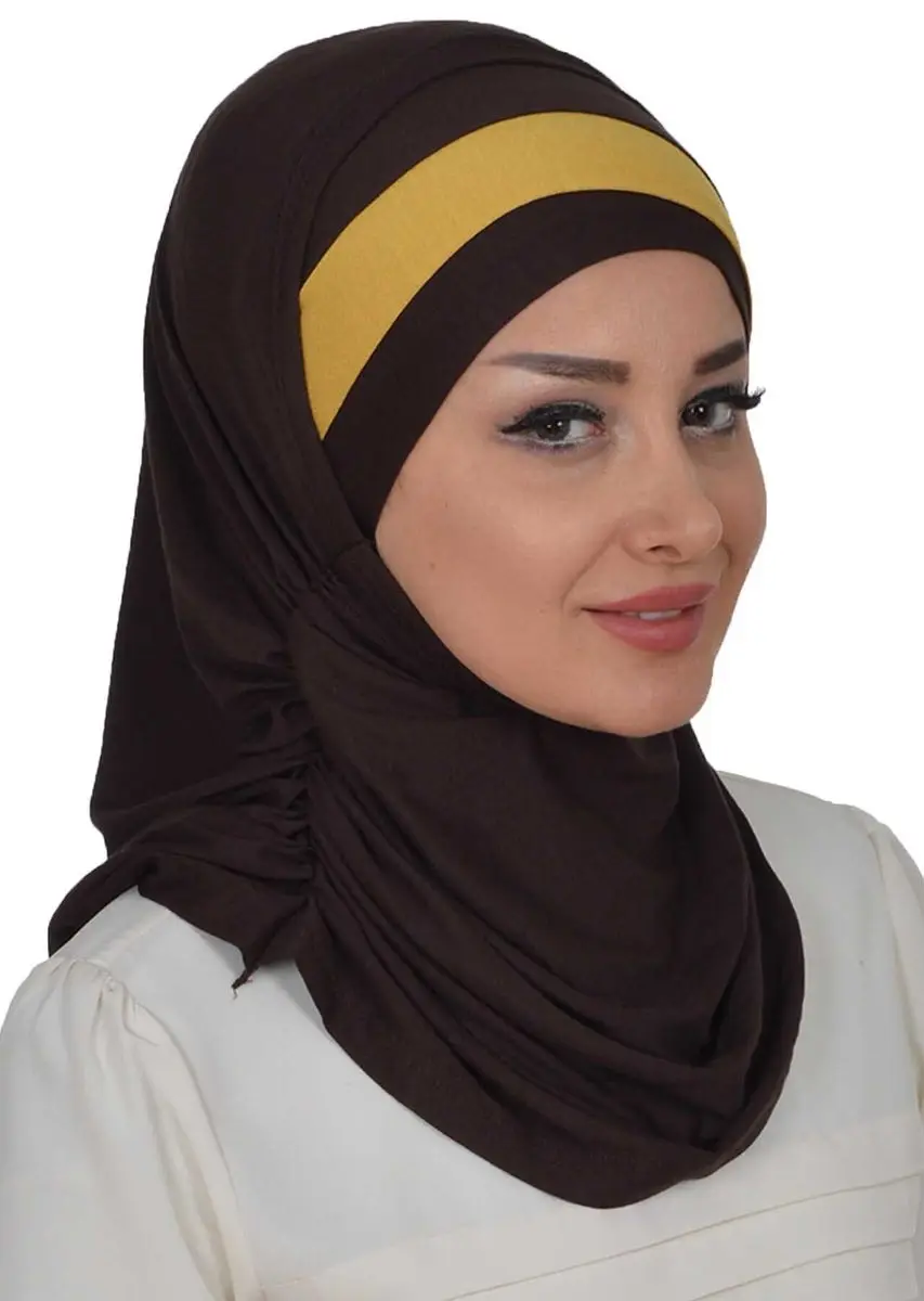 Conjunto de bufanda de hueso de doble color