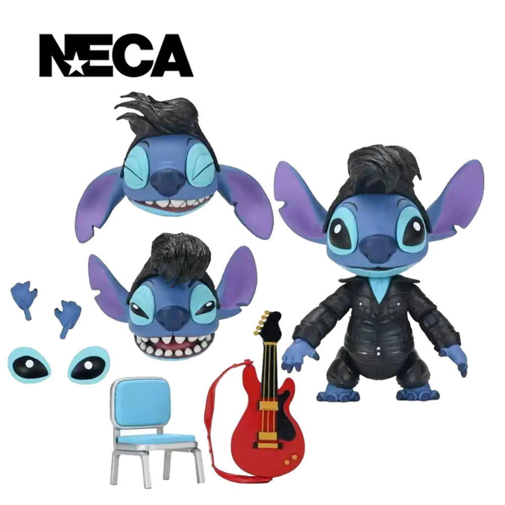 NECA Disney: Lilo & Stitch Figura de ação em escala de 7" Ultimate Elvis Presley Black Edition