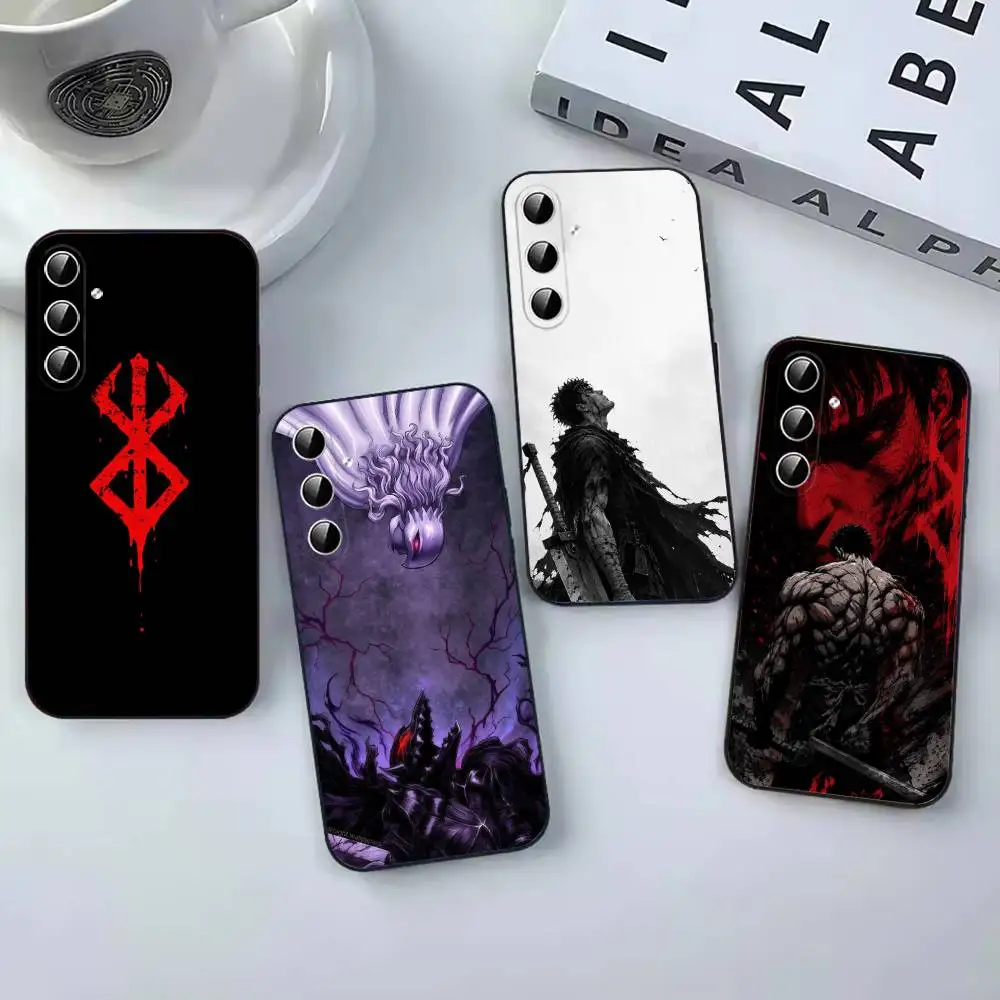 Anime B-Berserk Fashion Phone Case Black Cover For Samsung Galaxy A12,22,32,52,53,71,73, Note9/10/20 Ultra