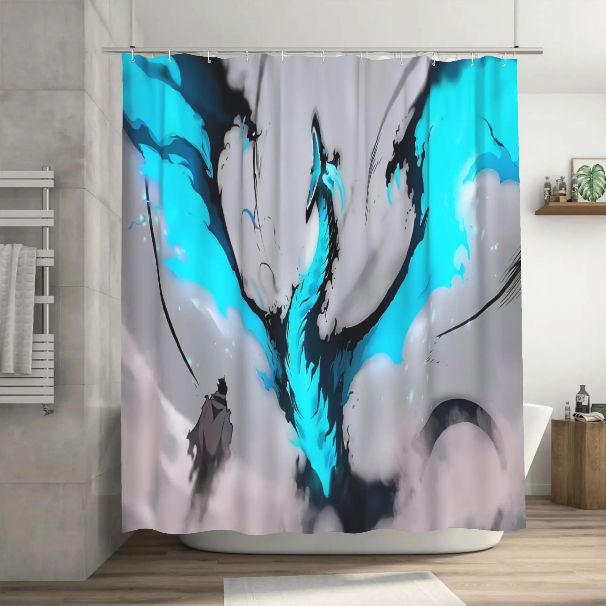 

Kaishi And The Upgrade King, съемный декор для ванной комнаты из полиэфирного волокна, с рисунком персонажей, идеальный выбор