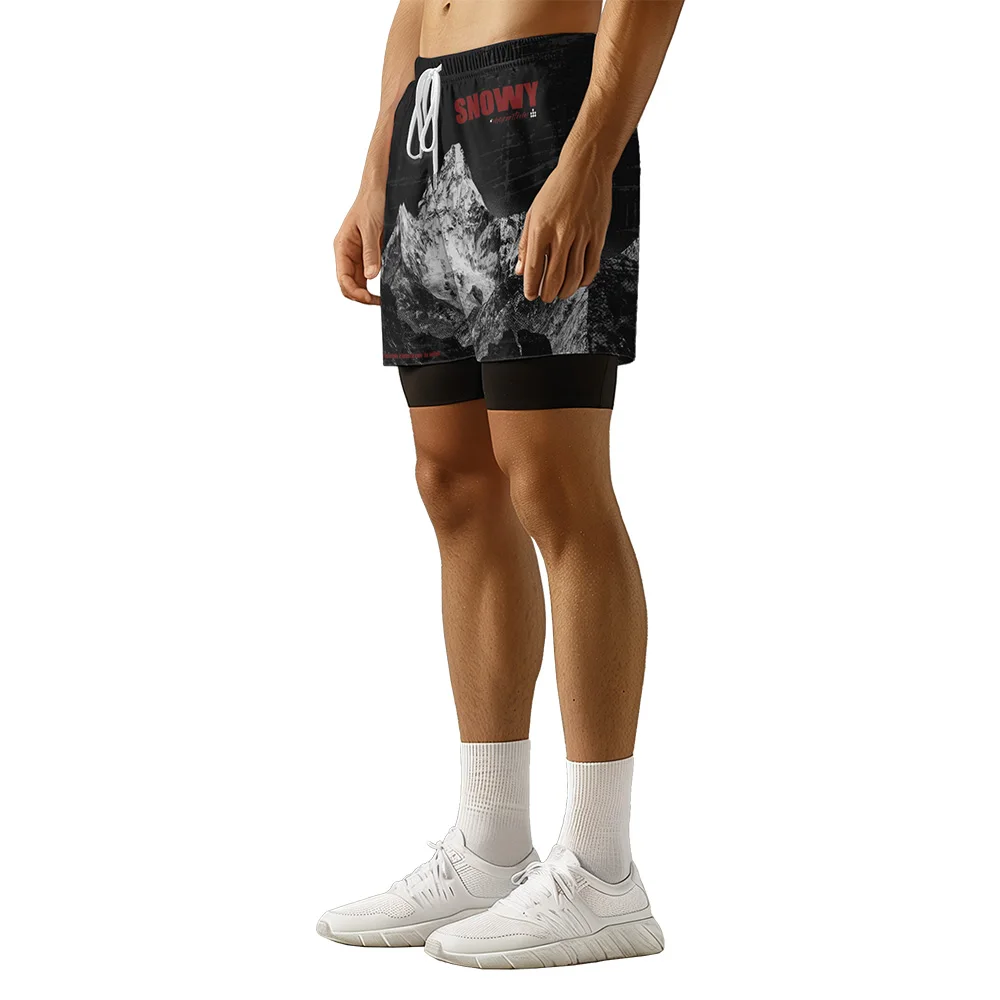 2024 New original design mountain Summer 3D Advanced Print Casual trend Sports High Street  basketball shorts  men shorts