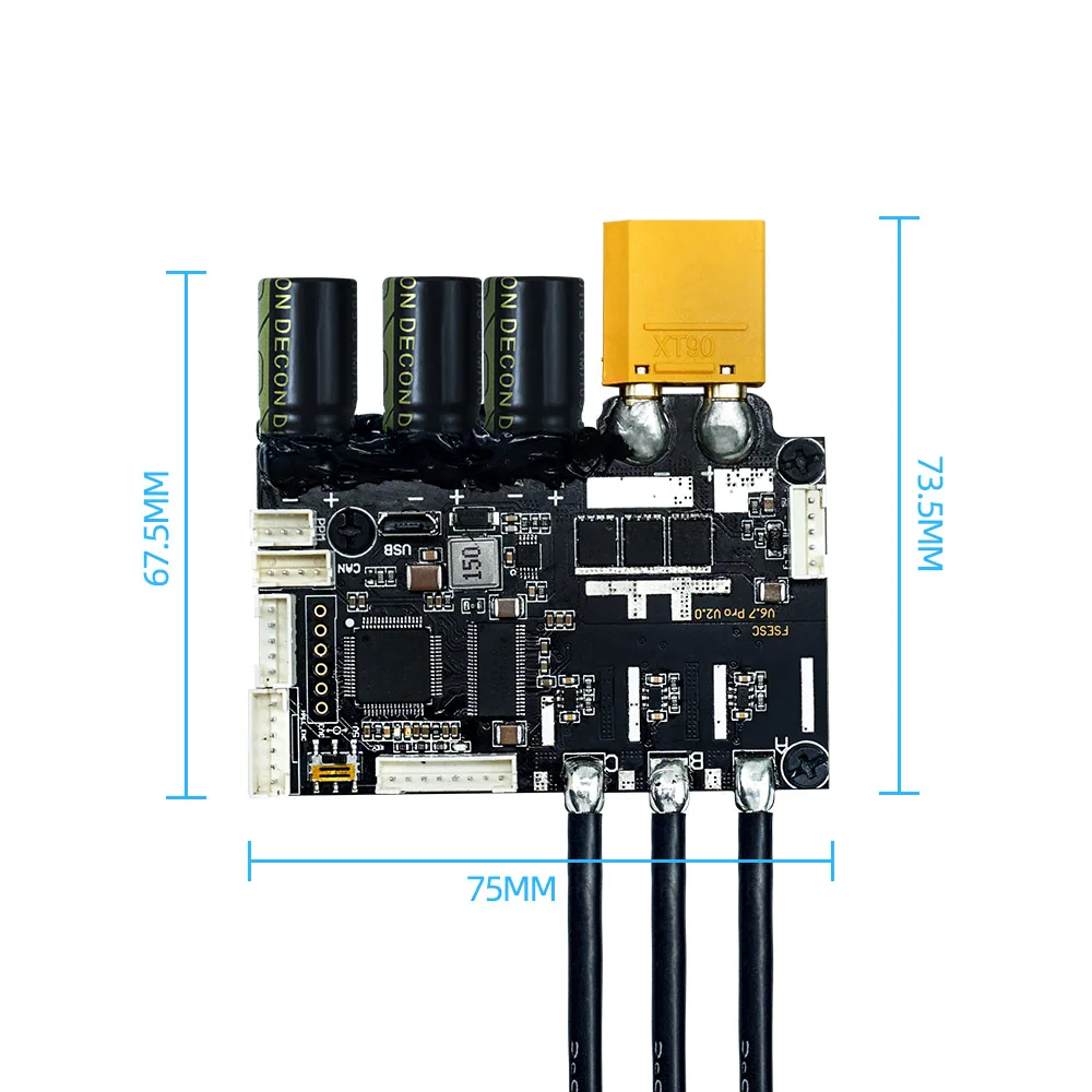 

Flipsky FSESC6.7 Pro With Heat Sink Based on VESC6 For Electric Skateboard Golf Carts