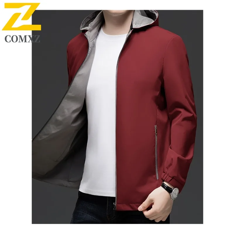 سترة عمل بغطاء للرأس خفيفة الوزن للرجال من EIAO - معطف عمال مقاوم للماء ومقاوم للرياح مع نظام متعدد الجيوب للرياضات الخارجية الحضرية #5