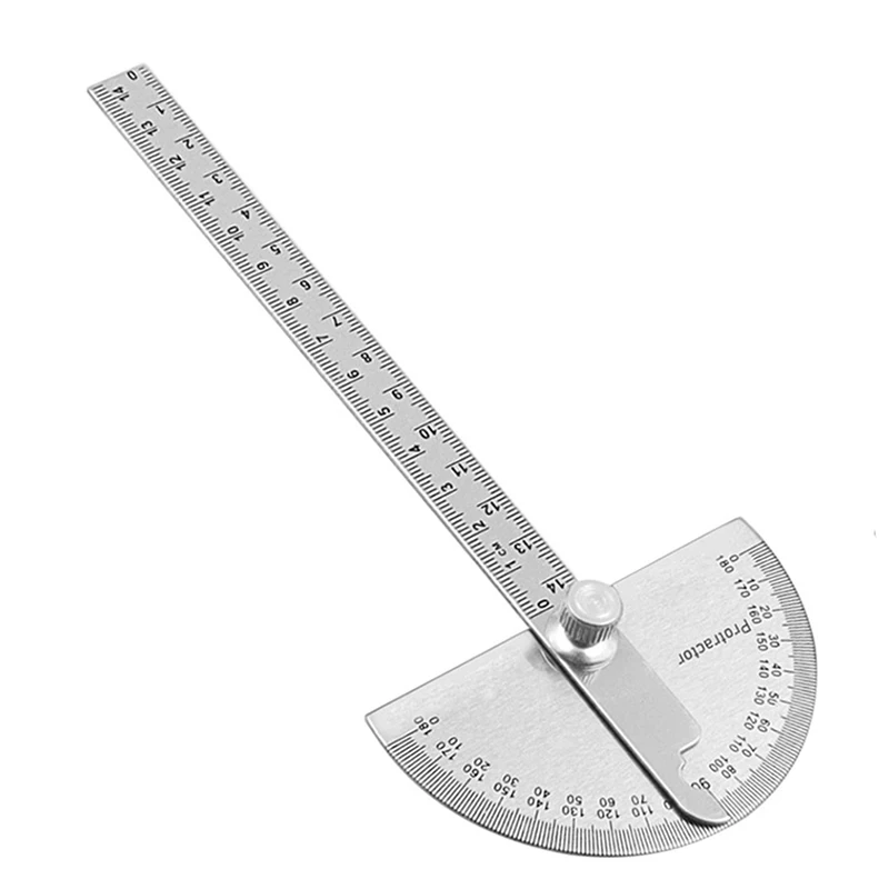 145mm stainless steel 180 protractor angle meter measuring ruler rotary mechanic tool ruler protractor