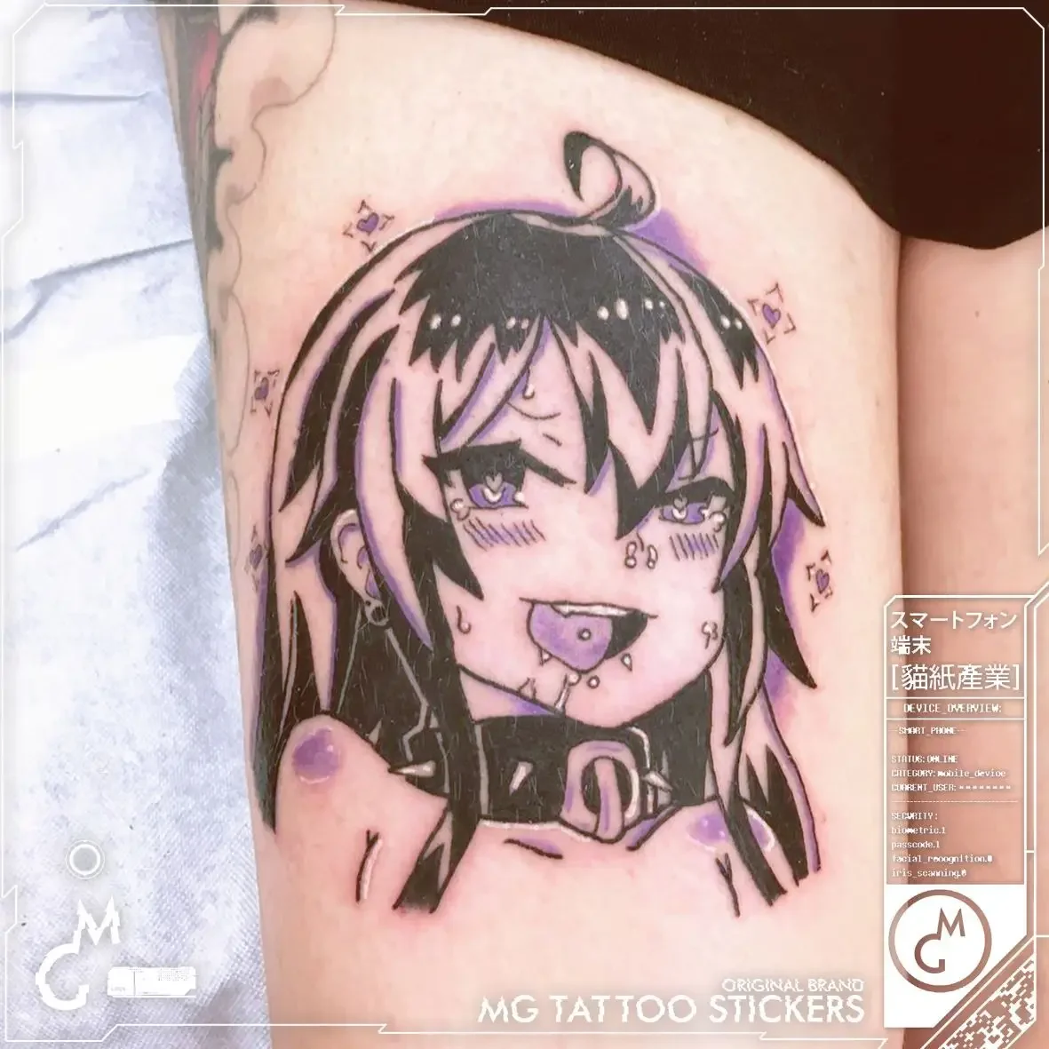 Cartone animato giapponese ori falso tatuaggio temporaneo impermeabile Tatoo Sexy Girl Anime Sticker merci a buon mercato Festival Art Tatto Stickers