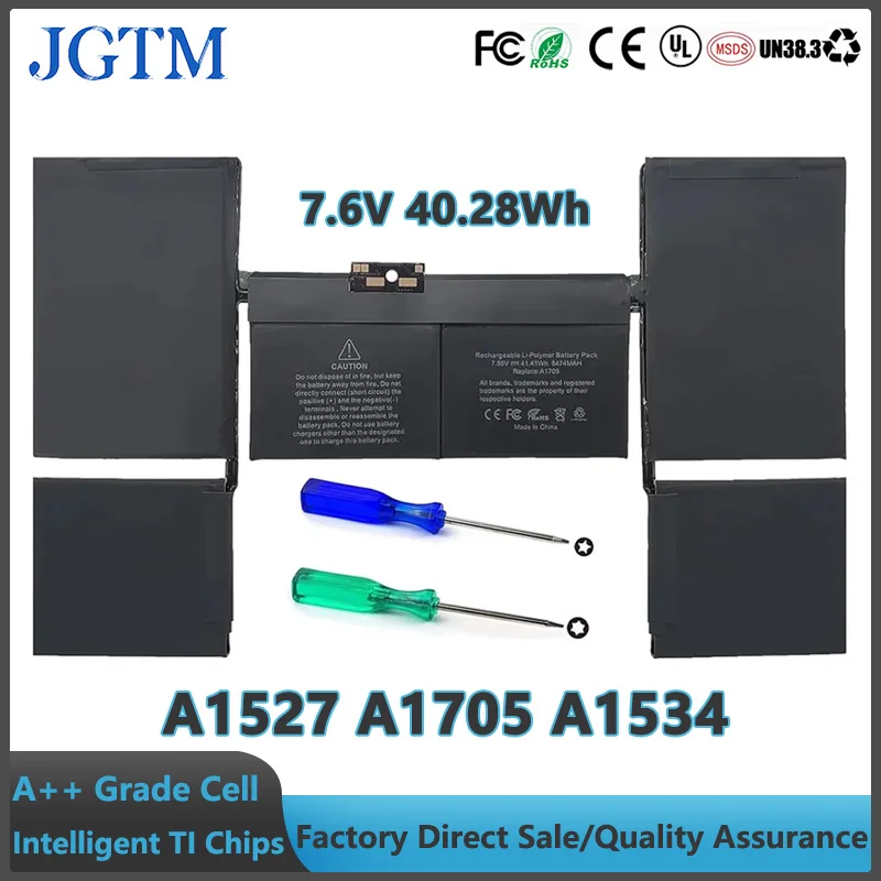 Replacement A1527 A1705 A1534 Notebook Battery for Macbook 1
