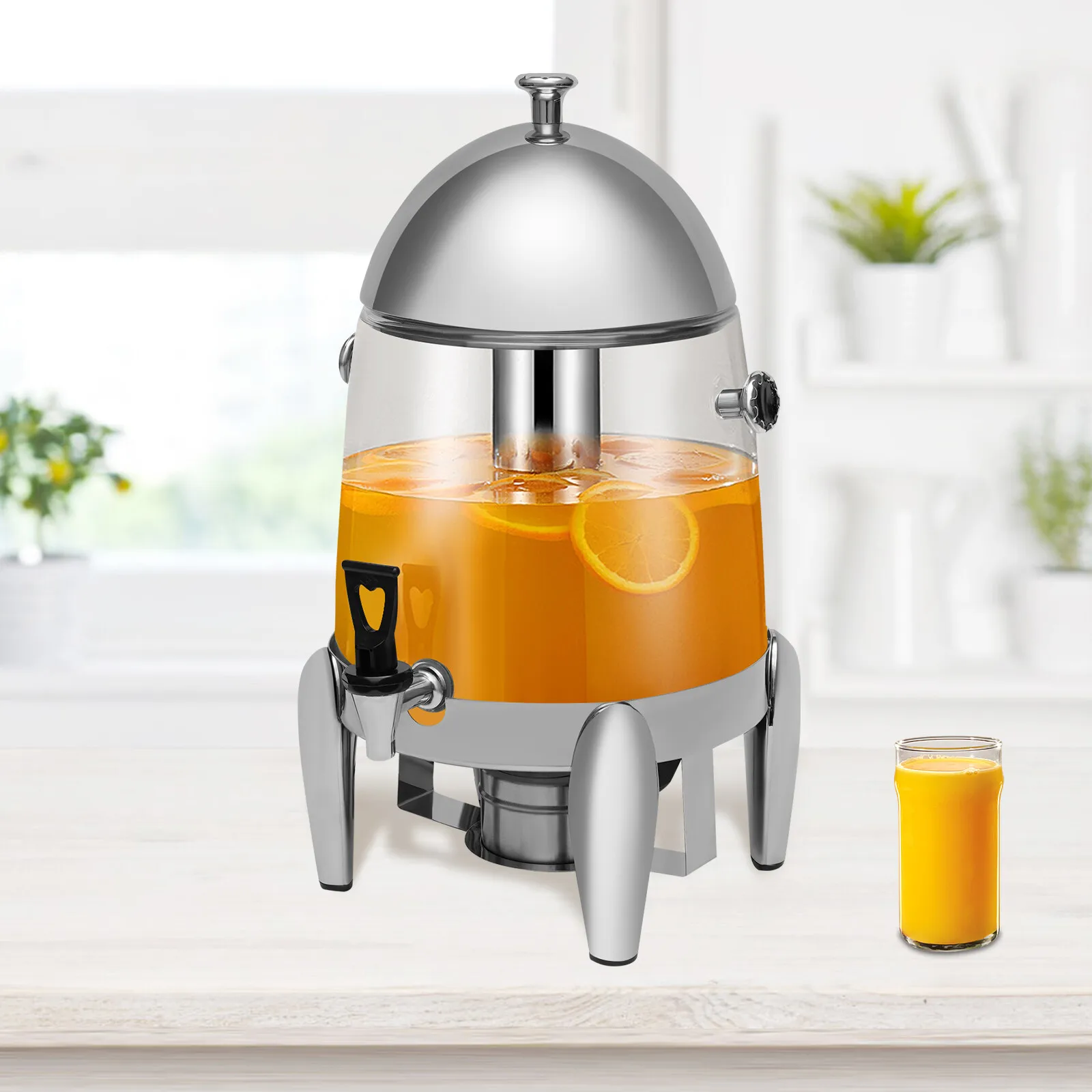 

Commercial Grade 12L Clear View Hot Drink Dispenser - 3-in-1 for Milk Tea, Chocolate & More (110V, Transparent PC Tank)