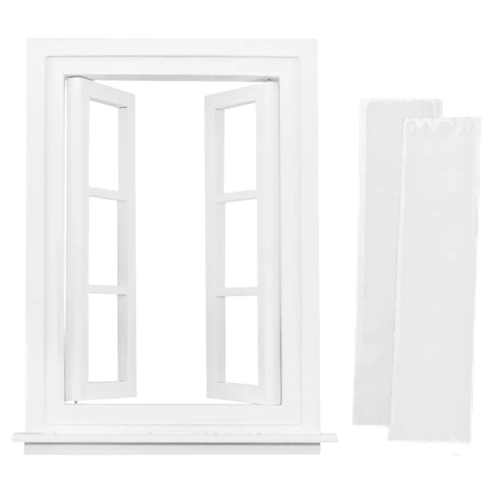 

Миниатюрная деревянная оконная рама для декора мини-домиков, ручная работа, реалистичные детали, маленький размер, идеально подходит для аксессуаров для кукольных домиков и домашнего декора.