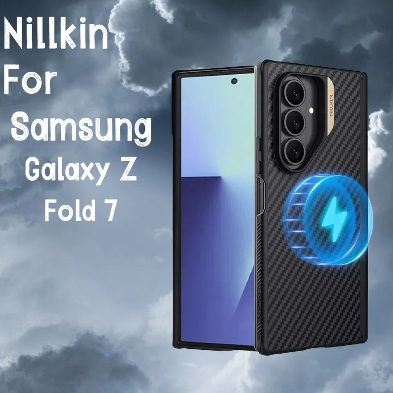 

NILLKIN For Samsung Galaxy Z Fold 7 5G Magsafe Aramid Fiber Case Anti Shockproof Magnetic Charging Back Cover for Samsung Fold 7