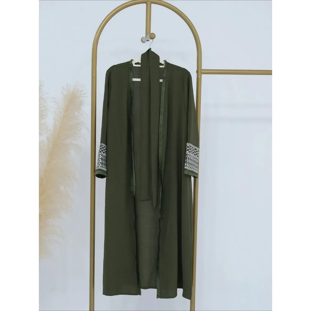 

Eid Kids Girl Abaya Kimono Embroidery Tassels Muslim Open Abayas for Children Cardigan Dubai Kaftan Dress Ramadan Party Vestidos