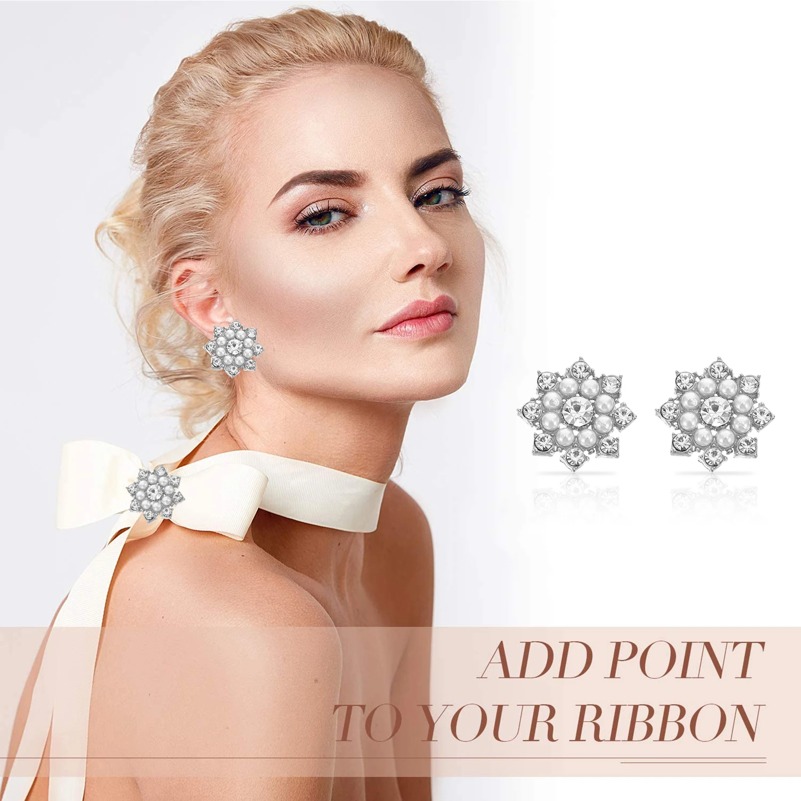 50 pezzi di perle d'acqua strass accessori lega fiocco di neve decorazioni fai da te per fermagli per capelli cassa del telefono creazione di gioielli fornitura artigianale