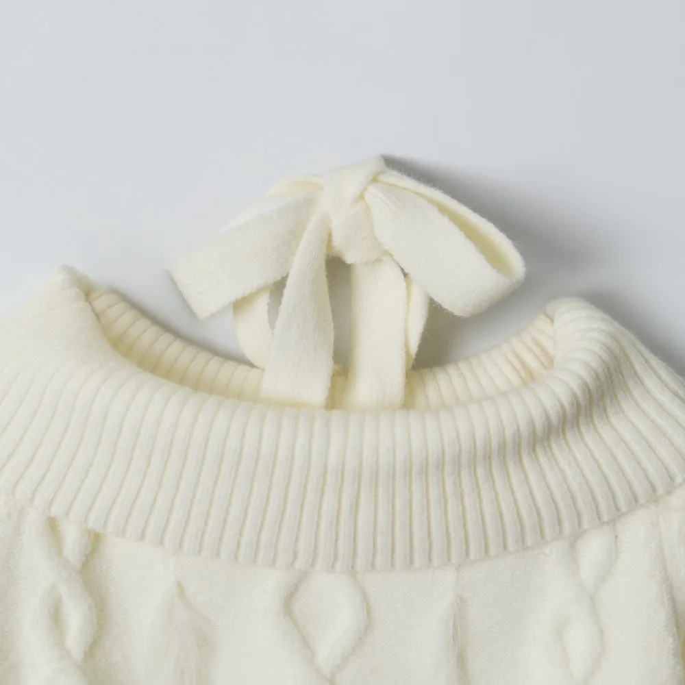 Suéteres con cuello Halter liso básico con hombros descubiertos, ropa de invierno tejida de diseñador, jerséis sexys, Tops para mujeres y niñas