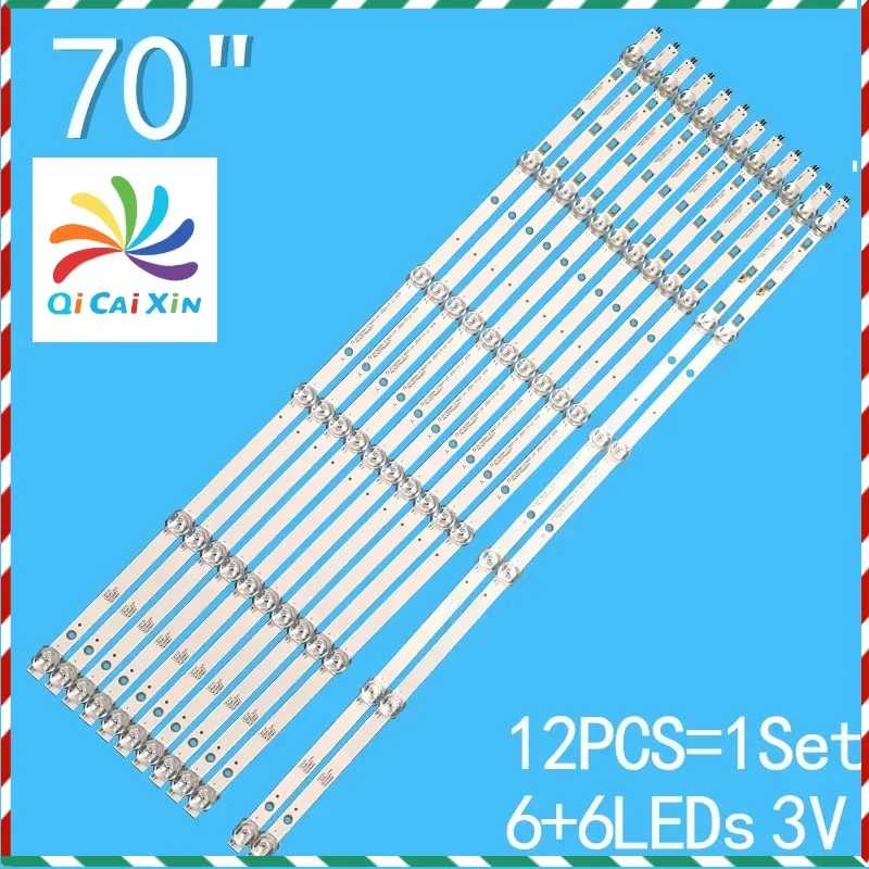 12pcs LED Backlight strip For LED70D06A-ZC66AG-03  LED70D06B-ZC66AG-03  L70M5-4A L70M5-4S LU70C51 LS70M31 70T91 30370006003