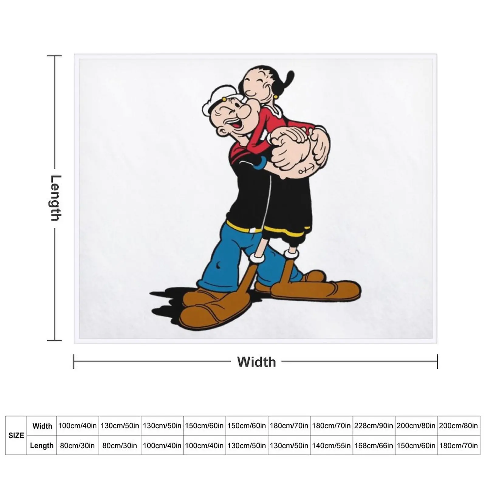 popeye and olive oyl stickers Classic Throw Blanket Summer Beddings Soft Decoratives Blankets