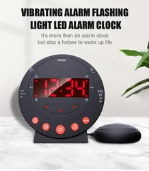 TS-BC600 vibration alarm clock custom alarm snooze time battery USB charging