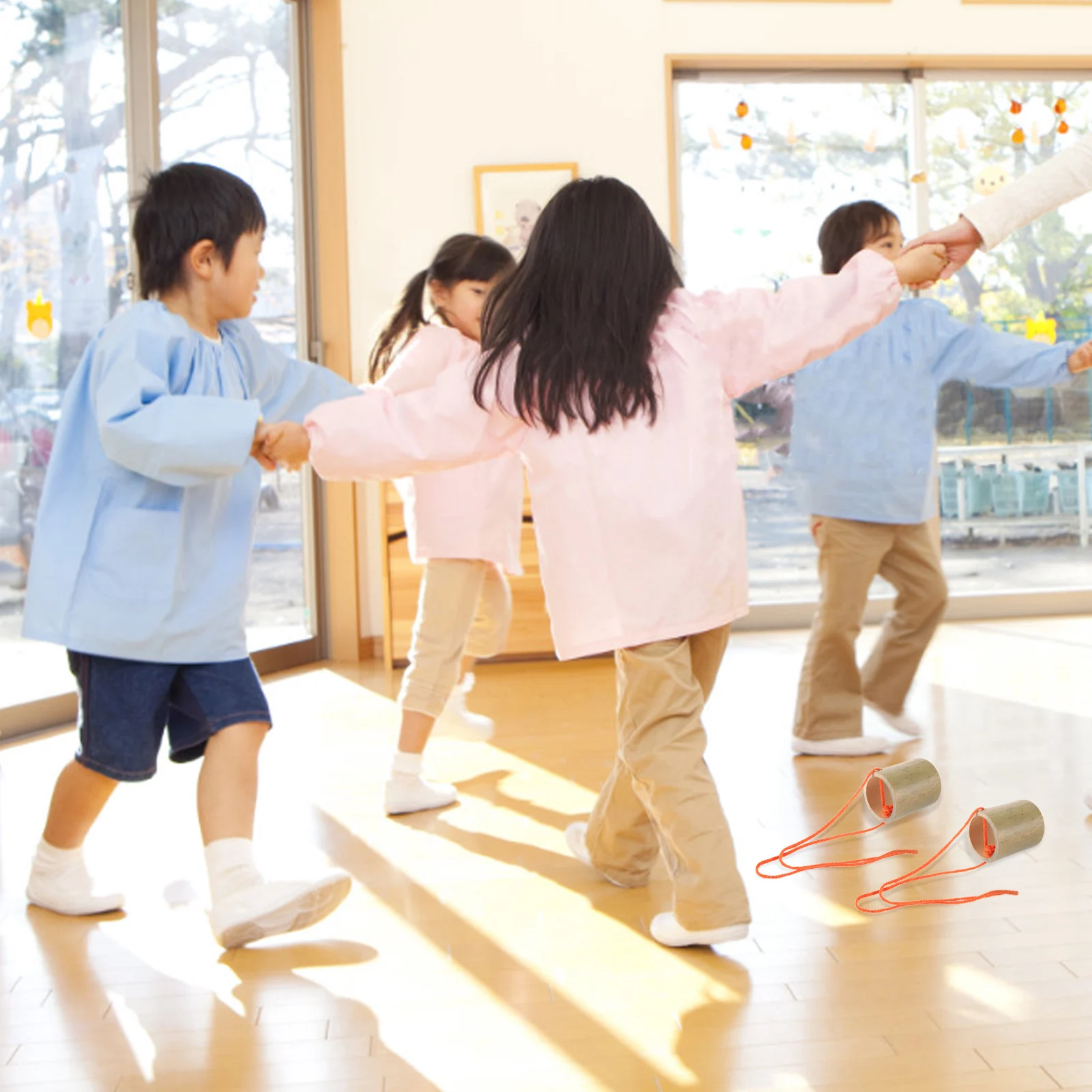 2-teiliges Bambus-Stelzen-Kinderspielzeug, Balance, interaktives Spielzeug für das Training, Balancieren, Kinder, pädagogisches Gehen