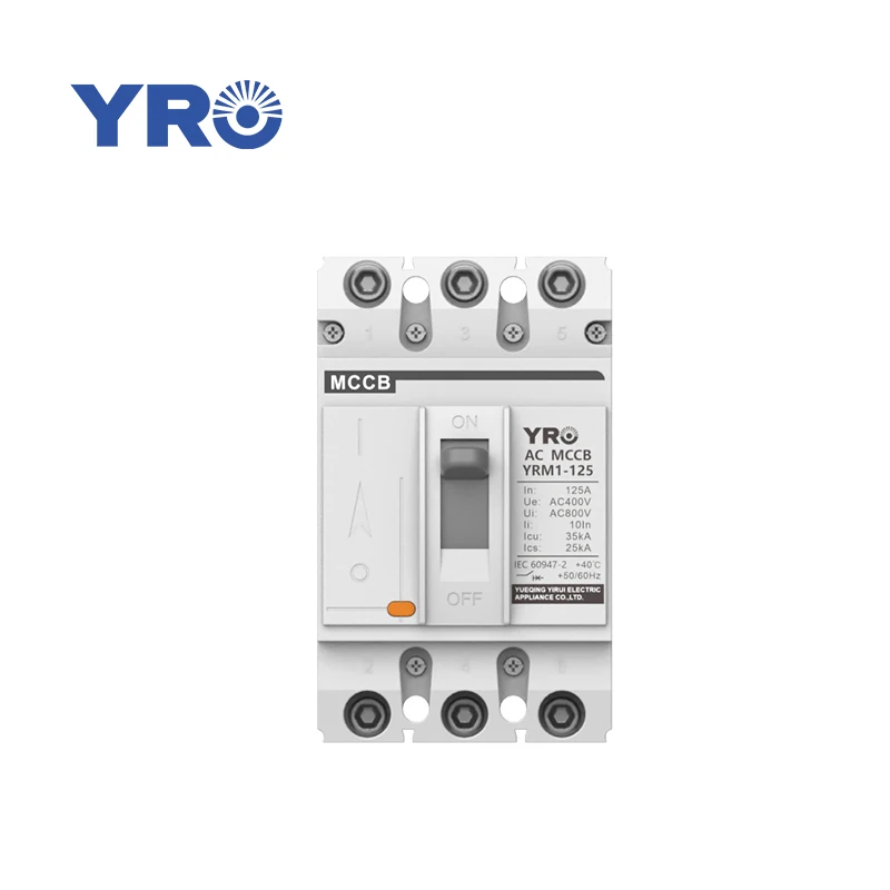 125A AC MCCB Moulded Case Circuit Breaker 63A 100A AC230V 2P Single phase 3P AC400V three-phase