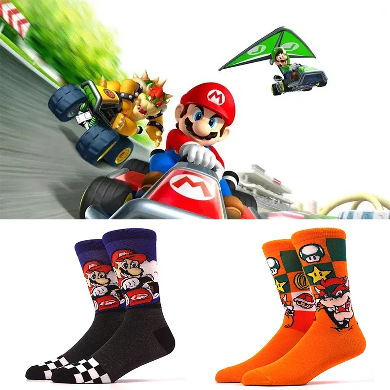 New Super Mario Bros Anime Socks Odyssey Yoshi Princess Peach Cartoon Tube Socks Unisex Cosplay compleanno regali di natale calzini per adulti