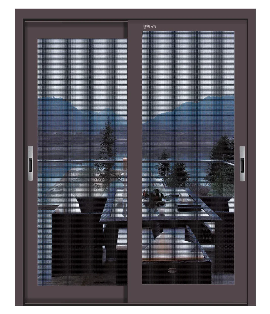 Mosquito screen door for sliding doors