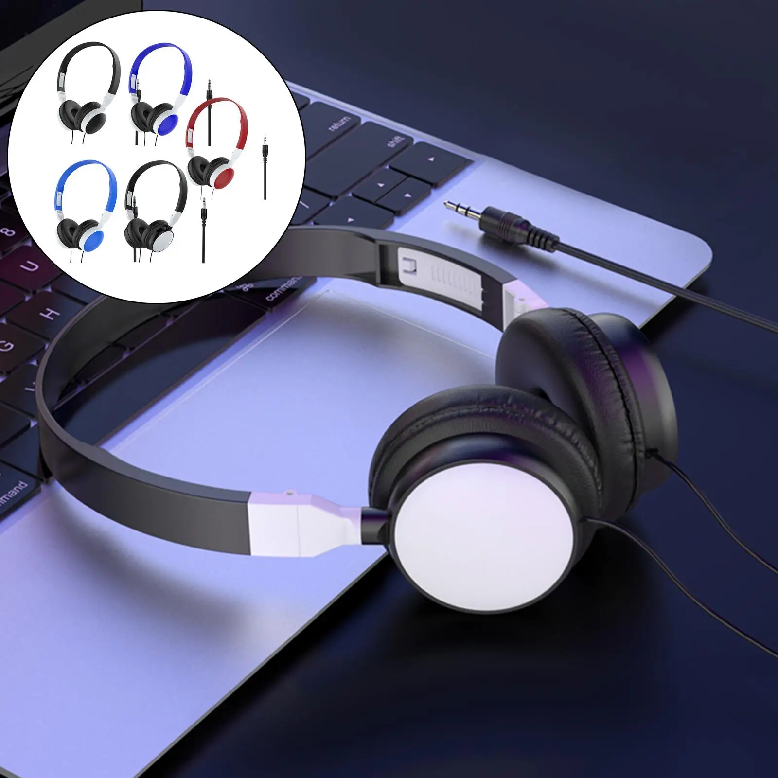 Headsets Big Earmuff Cosy Earpads Foldable Noise Reduction Compound Diaphragm Stereo for Computer Gaming Kids