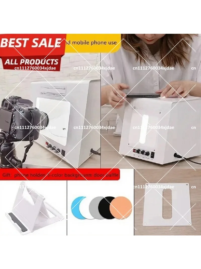 Mini Photography Light Box 20cm 30cm Dimmable LED Photo Studio with Rotary Dial for Product Shooting