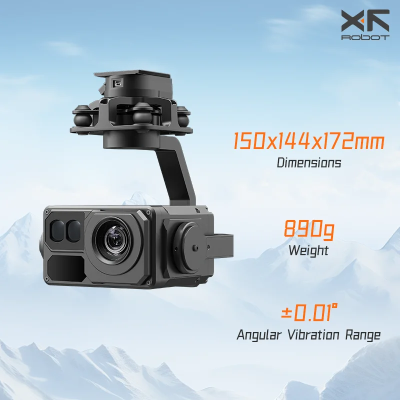 XF-Z8RC 1500X Hybrid Zoom 20X Optical Camera 1800M Laser Rangefinder Night Vision 4K Pod Payload Quick-Release Connector