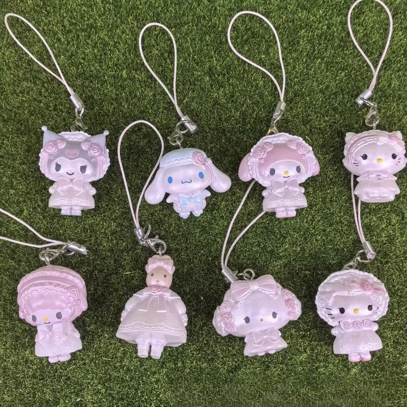 

Anime Figures Hello Kitty My Melody Kuromi Cinnamoroll Flower Wedding Blind Box Toys Collection Decoration Pendant Girls Gifts