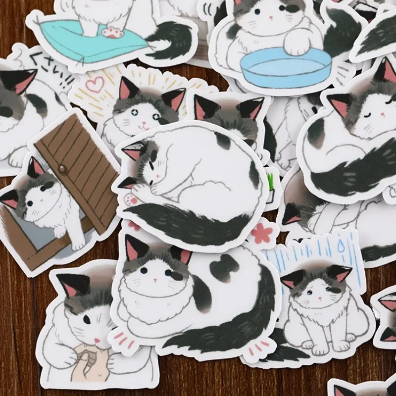 40pcs Cute Cat Sticker Package Material Decoration Small Pattern Mobile Phone Size Handbook Diary DIY Craft Photo Albums