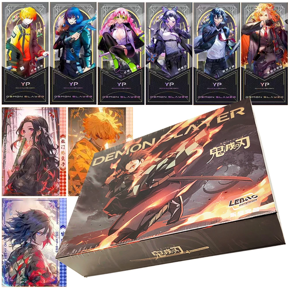 

Demon Slayer Collection Card Fans' Favorite Fantasy Anime Characters Exquisite Craftsmanship Metal Inlay Cards Holiday Toy Gifts